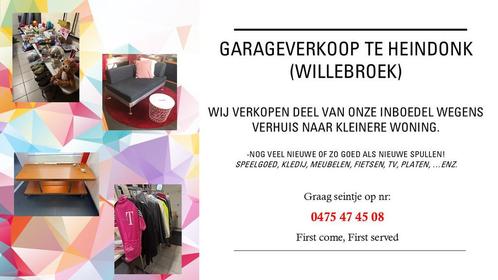 Garageverkoop op afspraak te Willebroek., Huis en Inrichting, Complete inboedels, Ophalen