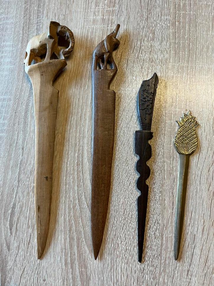 4 Briefopeners, Antiek en Kunst, Antiek | Kantoor en Zakelijk, Ophalen of Verzenden