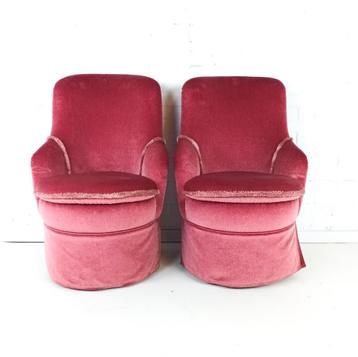 2x vintage boudoir fauteuil