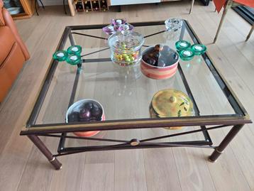 Belle table basse Art Déco solide, à double coupe, Neuf, Enlèvement ou Envoi, Carré, Métal
