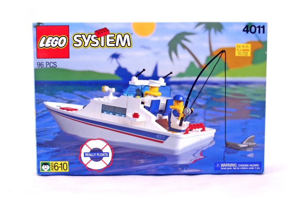 LEGO boot 4011 Cabin Cruiser    Drijft in het water, Ophalen of Verzenden, Zo goed als nieuw, Complete set, Lego
