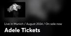 1x Adel 23 augustus 2024 | Munchen Block A4 rij 12, Tickets & Billets, Concerts | Pop, Une personne, Août