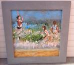 Impressionistisch tafereel - meisjes op het strand, Ophalen of Verzenden