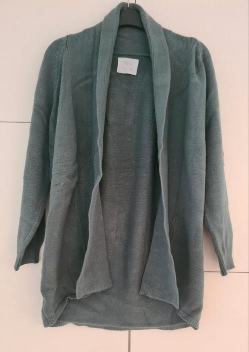 Zara lauriergroene open gilet voor meisjes, maat 134, Kinderen en Baby's, Kinderkleding | Maat 134, Gebruikt, Meisje, Trui of Vest