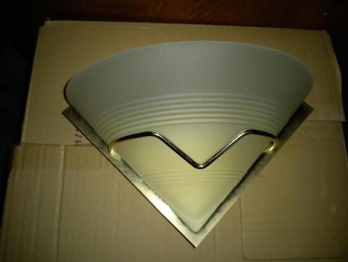 Wandverlichting, Huis en Inrichting, Lampen | Wandlampen, Gebruikt, Glas, Metaal, Ophalen