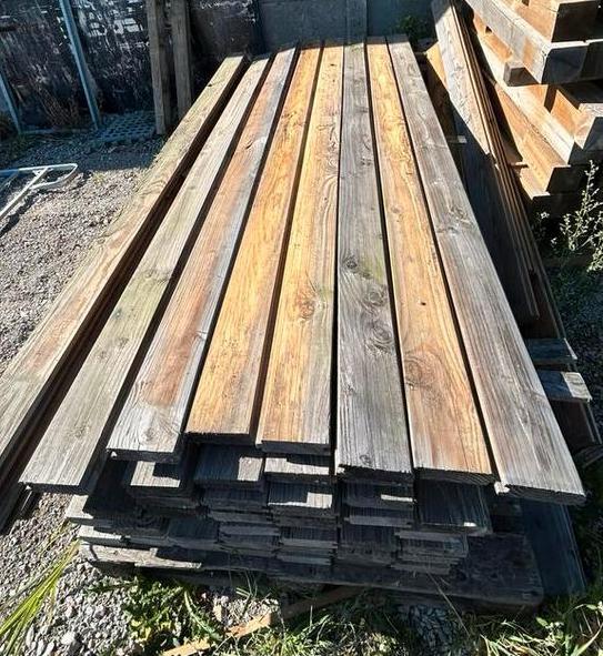 Douglas tand en groef planken, Tuin en Terras, Palen, Balken en Planken, Zo goed als nieuw, Planken, Hardhout, Ophalen