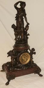 pendule de cheminée française ancienne avec enfants et anges, Antiquités & Art, Enlèvement ou Envoi