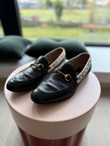 Gucci Jordaan leather loafers silk detail size 8 beschikbaar voor biedingen