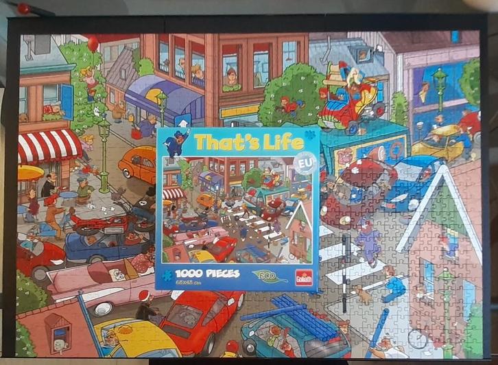 Puzzel t'hats life 1000 stukjes, Hobby en Vrije tijd, Denksport en Puzzels, Zo goed als nieuw, Legpuzzel, 500 t/m 1500 stukjes