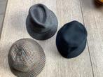 heren hoeden in cashmere en wol. Zwarte polyester/visco, Gedragen, Geruite hoed HobsonLondon, Hoed, Ophalen