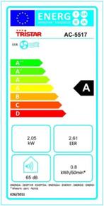 Mobiele Airco Tristar AC-5517 + AIRLOCK Perfecte staat, Elektronische apparatuur, Airco's, Ophalen, Minder dan 60 m³, Zo goed als nieuw