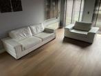 lederen salon H&H 3-zit en 1,5 zit, Huis en Inrichting, Ophalen, Leer, Modern