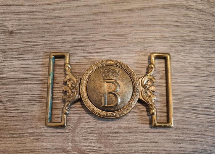 Officier Boudewijnriem, gesp, ABBL, riem van het Belgische l, Verzamelen, Militaria | Algemeen, Ophalen of Verzenden