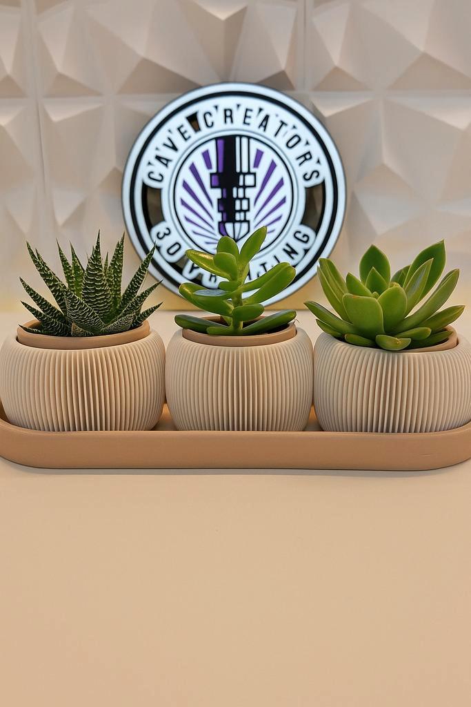 Triolam Triple Planter Vazen, Huis en Inrichting, Woonaccessoires | Vazen, Nieuw, Overige kleuren, Minder dan 50 cm, Overige materialen