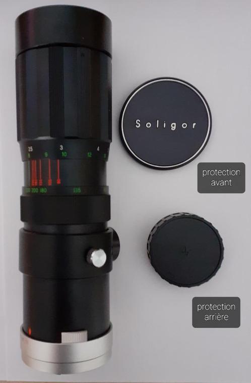 SOLIGOR 1:4.5 telelens f = 90 mm ~ 230 mm, met behuizing, Audio, Tv en Foto, Foto | Lenzen en Objectieven, Gebruikt, Telelens