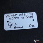 Peugeot 206 gti 2.0 16v Sw 2003 2500180  Grille, Autos : Pièces & Accessoires, -, -, Enlèvement, Utilisé