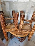 Eiken tafeltje met 2 stoelen, Ophalen of Verzenden