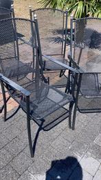 4 ijzeren tuinstoelen, Ophalen of Verzenden, Gebruikt, Metaal