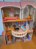 Prachtig houten barbiehuis, Kinderen en Baby's, Ophalen, Zo goed als nieuw, Poppenhuis