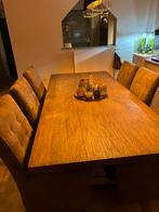 Eettafel met 6 stoelen, Ophalen, Gebruikt, Landelijk, 4 tot 6 stoelen