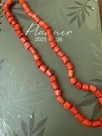Collier en Corail rouge d’une longueur de 45 cm, Handtassen en Accessoires, Kettingen, Ophalen, Nieuw, Steen of Mineraal, Met edelsteen