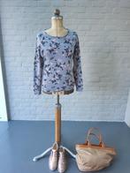 Jeanskleurige trui met bloemenprint Esprit, Blauw, Ophalen of Verzenden, Zo goed als nieuw, Maat 34 (XS) of kleiner