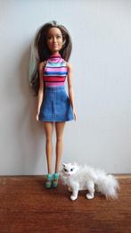 Mooie Barbie + Barbie-kat, Kinderen en Baby's, Speelgoed | Poppen, Gebruikt, Ophalen of Verzenden, Barbie