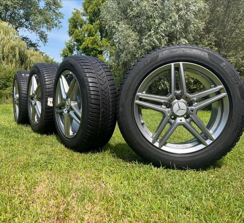 Set winterbanden met velgen van Mercedes voor klasse E, C, A, Auto-onderdelen, Banden en Velgen, Velg(en), Winterbanden, 17 inch