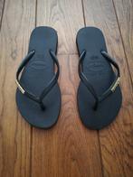 Superleuke zwarte Havaianas m 37-38, Meisje, Overige typen, Ophalen of Verzenden, Zo goed als nieuw
