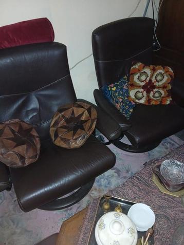 Leren relax fauteuils te koop regio Brasschaat beschikbaar voor biedingen