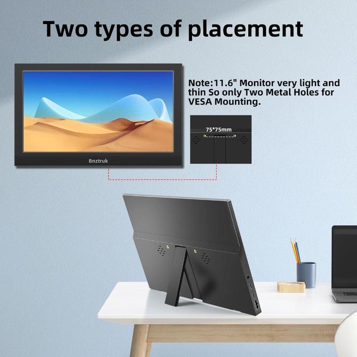 11.6 Inch Portable Touch Screen Monitor (nieuwstaat), Computers en Software, Monitoren, Zo goed als nieuw, HDMI, Gaming, HD, Ophalen of Verzenden