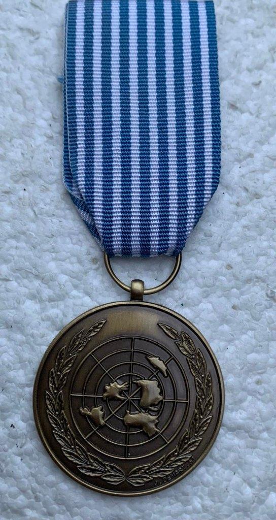 Medaille, UN-Service medal "Korea" (1950-54) FR taal Belgisc, Verzamelen, Militaria | Algemeen, Landmacht, Lintje, Medaille of Wings