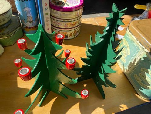 Sapins de Noël en bois démontables, Divers, Noël, Comme neuf, Enlèvement