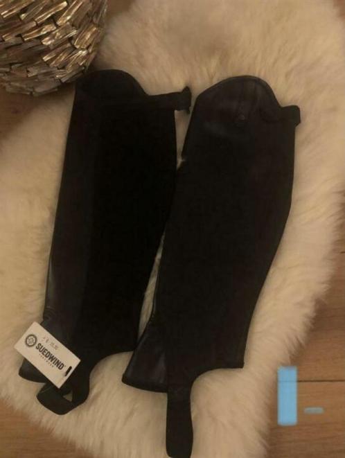 Mooie zwart lederen chaps van Suedwind, Model Grand Prix - N, Dieren en Toebehoren, Paardrijkleding, Nieuw, Dames, Heren, Schoeisel
