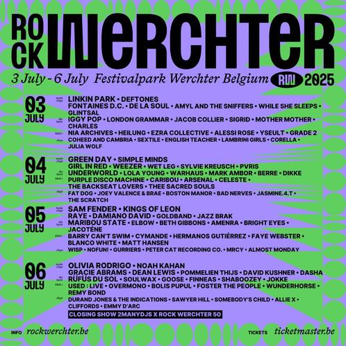Rock Werchter The Hive Resort Tickets, Tickets en Kaartjes, Evenementen en Festivals, Twee personen, Meerdaags