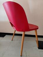 Vintage mid century Stoel - cultstoel jaren 50, Rockabilly, Huis en Inrichting, Ophalen, Gebruikt, Rood
