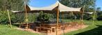 Stretchtent doek 10,5x10 meter, Beige, Verzenden, Nieuw