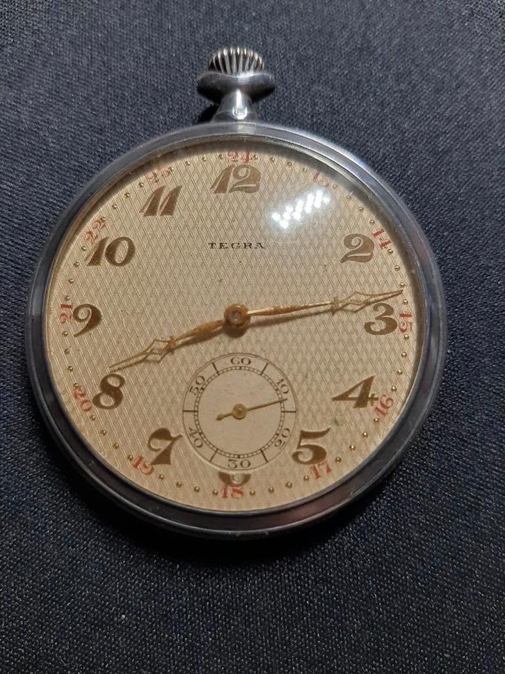 Gousset ANCRE/ TEGRA boîtier Ag 0800, Bijoux, Sacs & Beauté, Montres | Anciennes | Antiquités, Argent, Enlèvement ou Envoi