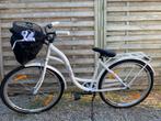 Milord witte damesfiets met mand, Versnellingen, Zo goed als nieuw, Minder dan 47 cm, Ophalen