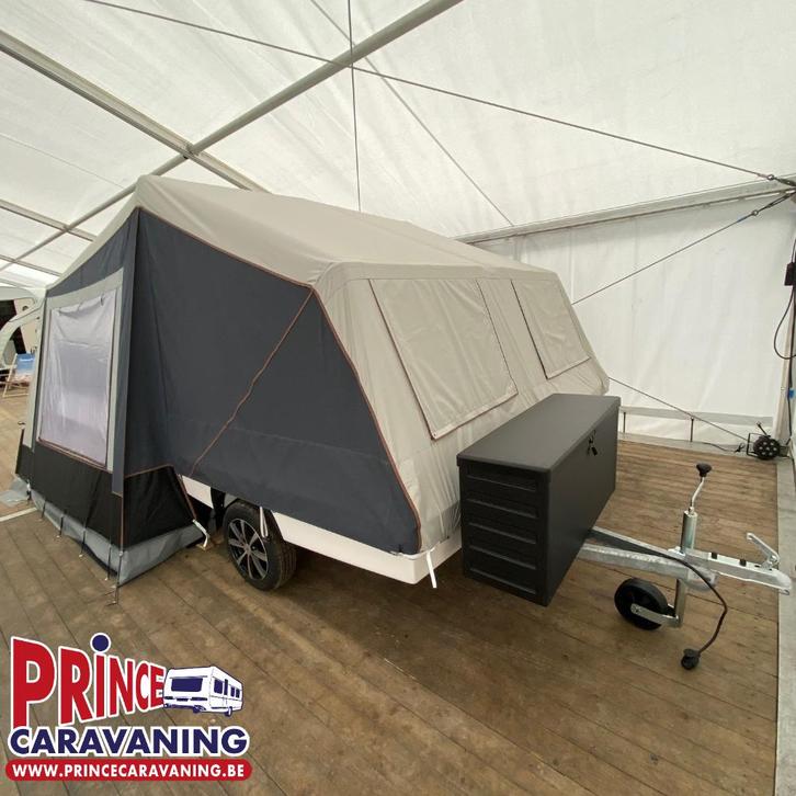 Isabella Camp-let - Prince Caravaning, Caravans en Kamperen, Caravans, Bedrijf, tot en met 4, tot 500 kg, Reservewiel, Ophalen