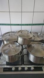 Batterie de casseroles - 5 pieces, Ophalen, Inox, Pannenset, Zo goed als nieuw