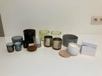 Set van 12 potjes / glazen voor kaarsen, Ophalen of Verzenden, Grijs, Goud