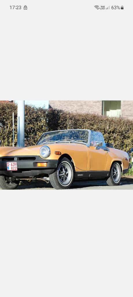MG Midget 1976 1500cc 8000 euro, Auto's, MG, Bedrijf, Midget, Benzine, Cabriolet, 2 deurs, Handgeschakeld, Beige, Beige, Kunstmatig leder