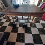 Vintage eiken massief tafel reeds 100j, Ophalen