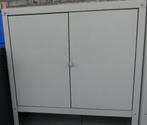 Metalen beige teras kast, Ophalen, 100 tot 150 cm, 50 tot 100 cm, Zo goed als nieuw