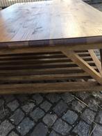 rechthoekige salontafel massief hout natuur, Comme neuf, Landelijk (tijdloos), Rectangulaire, 50 à 100 cm