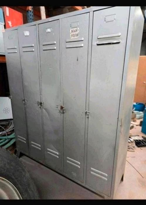 Vintage retro industriele locker lockerkast hal 5d metaal, Huis en Inrichting, Kasten | Overige, Gebruikt, Ophalen