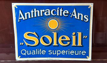 Ancienne publicité en métal Anthracite Soleil  beschikbaar voor biedingen