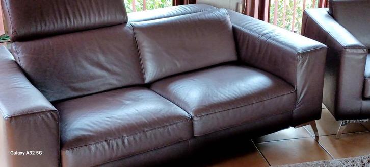 Design  Buffel lederen salon, Huis en Inrichting, Zetels | Zetels, Zo goed als nieuw, Rechte bank, Overige maten, 150 tot 200 cm