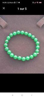 Bracelet élastique avec perles de jade naturel, Bijoux, Sacs & Beauté, Bracelets, Vert, Avec pierre précieuse, Enlèvement ou Envoi